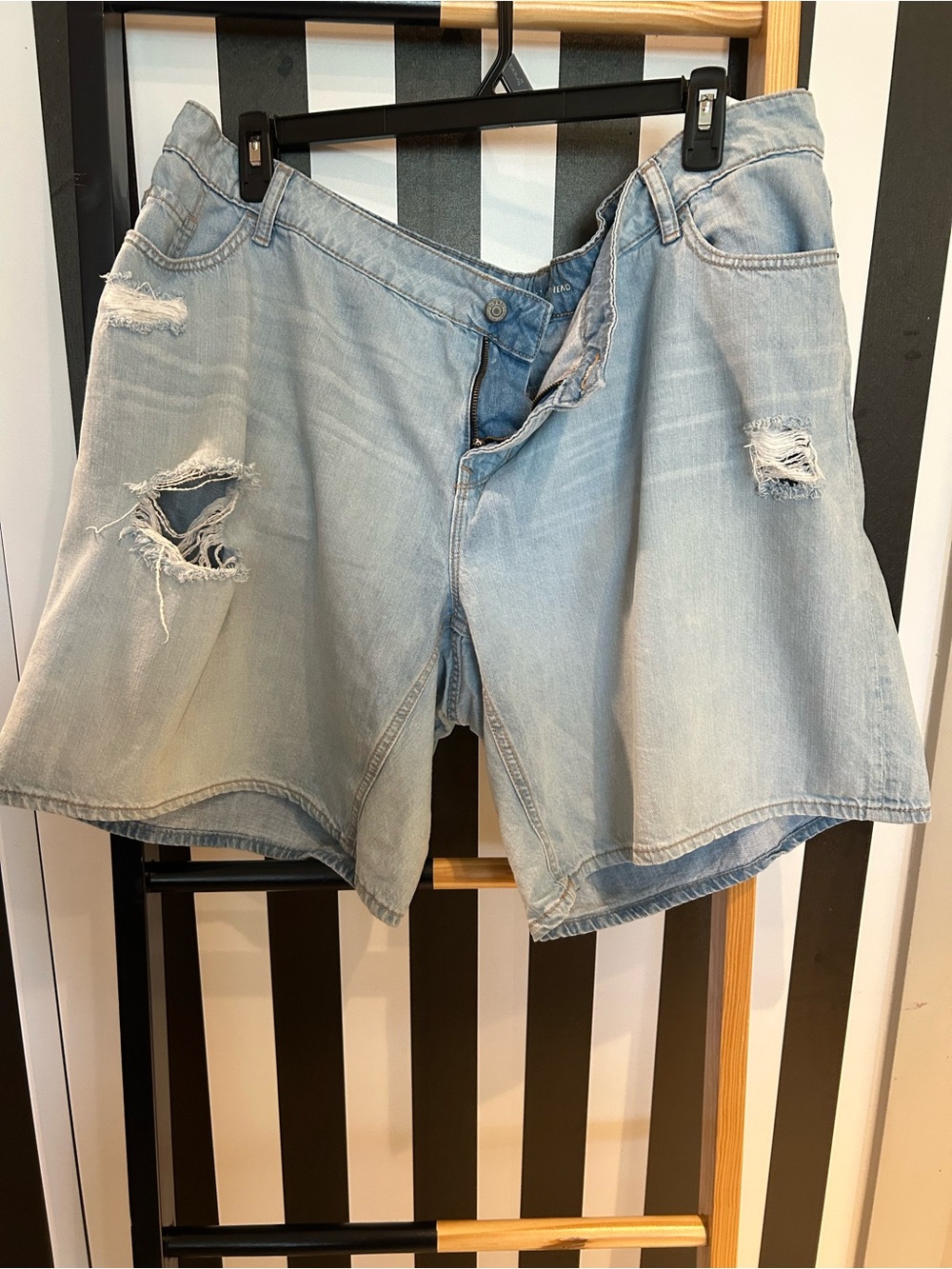 Old Navy Light Blue Distressed Jean Shorts